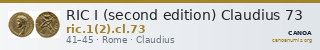 RIC I (second edition) Claudius 73 — CANOA