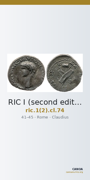 RIC I (second edition) Claudius 74 — CANOA