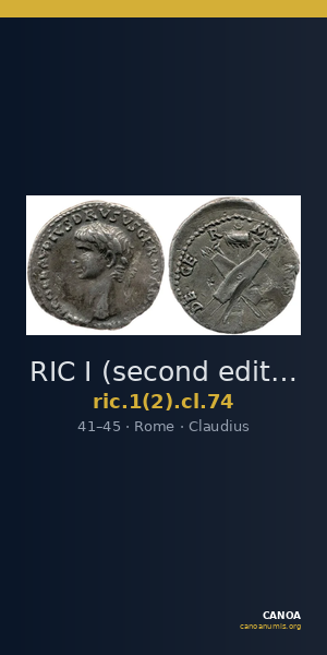 RIC I (second edition) Claudius 74 — CANOA