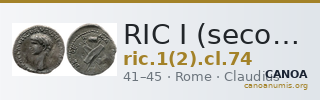 RIC I (second edition) Claudius 74 — CANOA