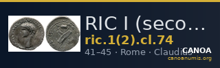 RIC I (second edition) Claudius 74 — CANOA