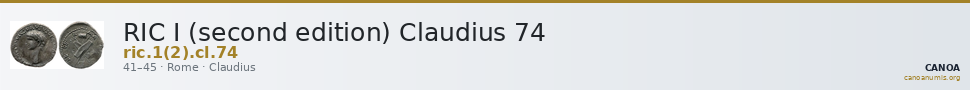 RIC I (second edition) Claudius 74 — CANOA