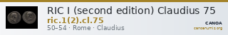 RIC I (second edition) Claudius 75 — CANOA