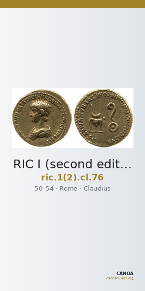 RIC I (second edition) Claudius 76 — CANOA