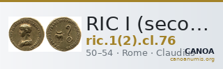 RIC I (second edition) Claudius 76 — CANOA