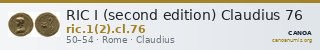 RIC I (second edition) Claudius 76 — CANOA