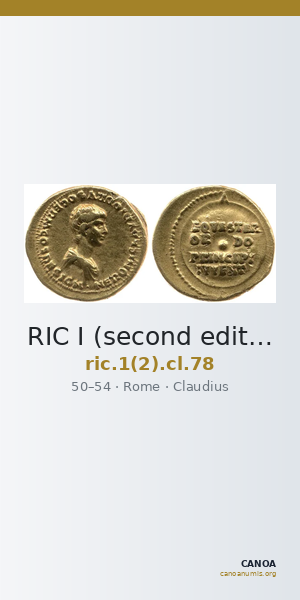 RIC I (second edition) Claudius 78 — CANOA