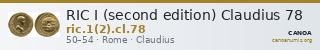 RIC I (second edition) Claudius 78 — CANOA