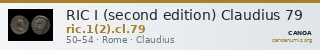 RIC I (second edition) Claudius 79 — CANOA