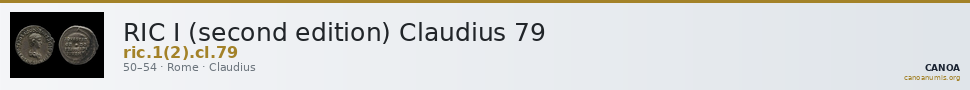 RIC I (second edition) Claudius 79 — CANOA