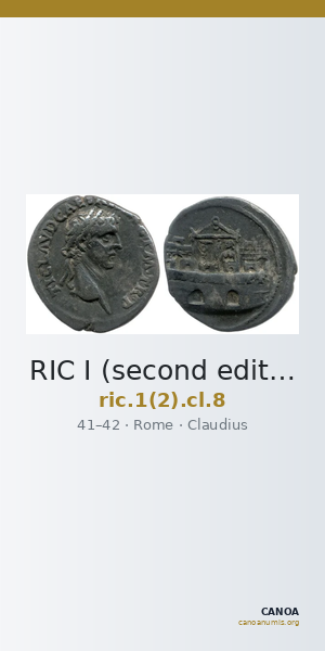 RIC I (second edition) Claudius 8 — CANOA