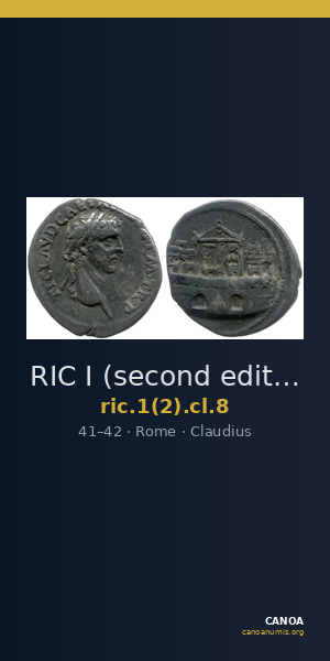 RIC I (second edition) Claudius 8 — CANOA