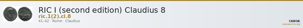 RIC I (second edition) Claudius 8 — CANOA