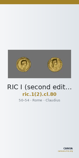 RIC I (second edition) Claudius 80 — CANOA