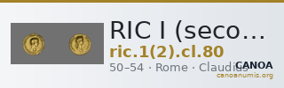 RIC I (second edition) Claudius 80 — CANOA