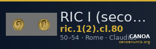 RIC I (second edition) Claudius 80 — CANOA