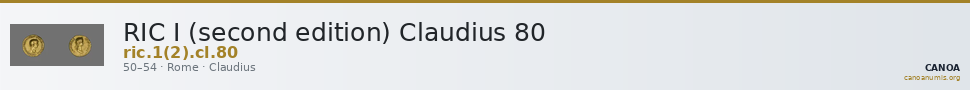 RIC I (second edition) Claudius 80 — CANOA