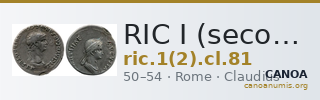 RIC I (second edition) Claudius 81 — CANOA