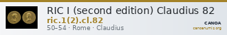 RIC I (second edition) Claudius 82 — CANOA