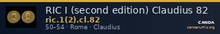 RIC I (second edition) Claudius 82 — CANOA