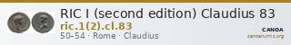 RIC I (second edition) Claudius 83 — CANOA