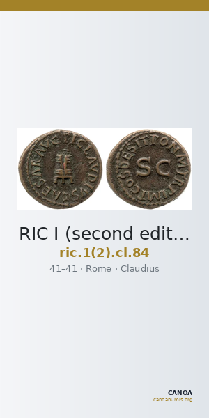 RIC I (second edition) Claudius 84 — CANOA
