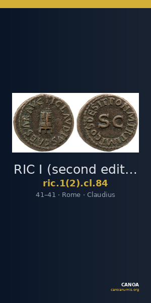 RIC I (second edition) Claudius 84 — CANOA