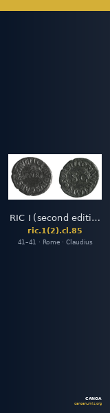 RIC I (second edition) Claudius 85 — CANOA