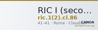 RIC I (second edition) Claudius 86 — CANOA