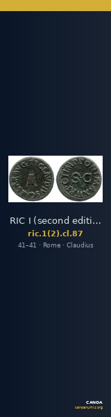 RIC I (second edition) Claudius 87 — CANOA