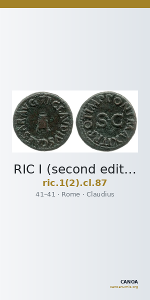 RIC I (second edition) Claudius 87 — CANOA