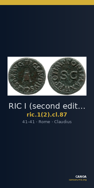 RIC I (second edition) Claudius 87 — CANOA