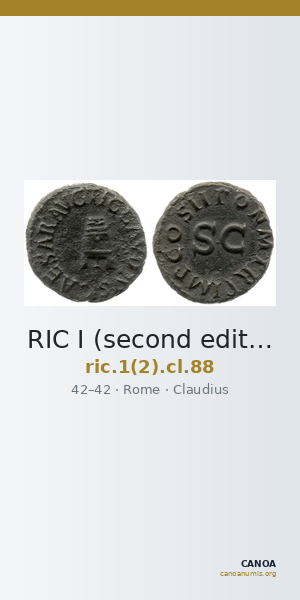 RIC I (second edition) Claudius 88 — CANOA