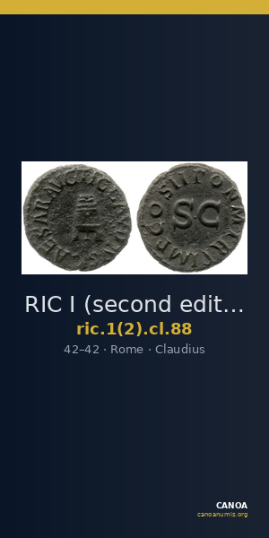 RIC I (second edition) Claudius 88 — CANOA