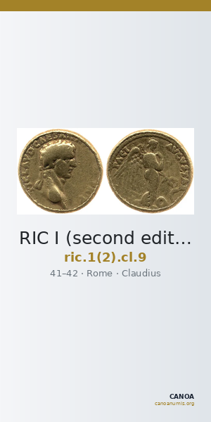 RIC I (second edition) Claudius 9 — CANOA