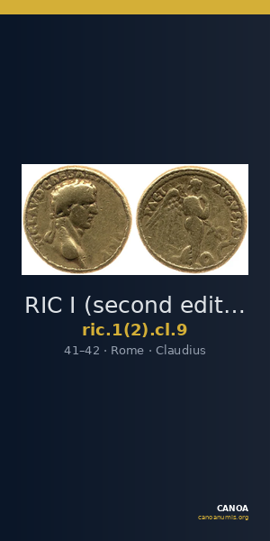 RIC I (second edition) Claudius 9 — CANOA