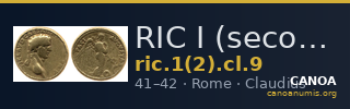 RIC I (second edition) Claudius 9 — CANOA
