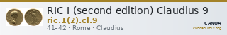 RIC I (second edition) Claudius 9 — CANOA