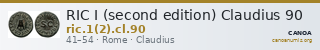 RIC I (second edition) Claudius 90 — CANOA