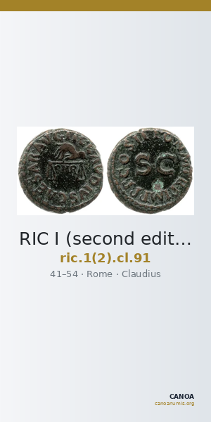 RIC I (second edition) Claudius 91 — CANOA