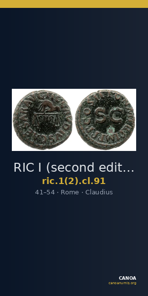 RIC I (second edition) Claudius 91 — CANOA