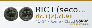 RIC I (second edition) Claudius 91 — CANOA