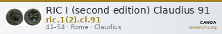 RIC I (second edition) Claudius 91 — CANOA