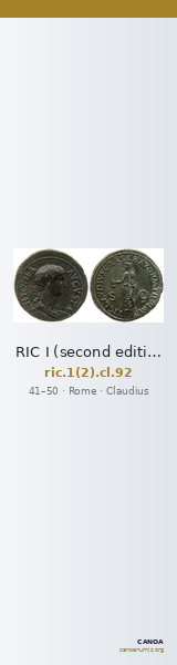 RIC I (second edition) Claudius 92 — CANOA