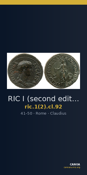 RIC I (second edition) Claudius 92 — CANOA