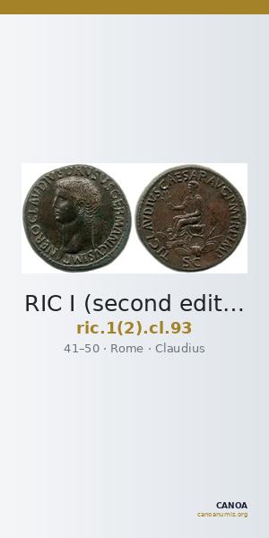 RIC I (second edition) Claudius 93 — CANOA