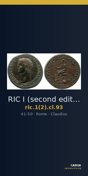 RIC I (second edition) Claudius 93 — CANOA