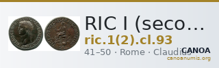 RIC I (second edition) Claudius 93 — CANOA