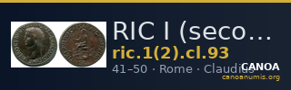 RIC I (second edition) Claudius 93 — CANOA