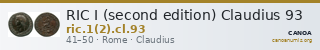 RIC I (second edition) Claudius 93 — CANOA